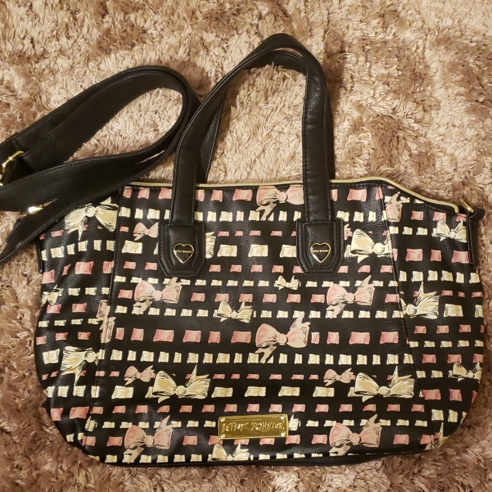 Betsey Johnson Bow Print Handbag
